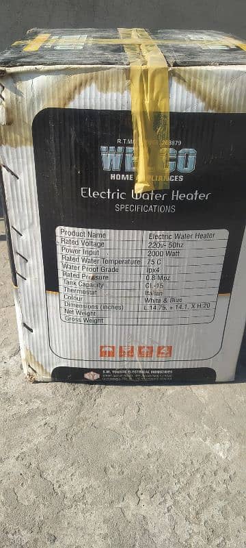 welgo instant 15 ltr geyser for sale new condition 1