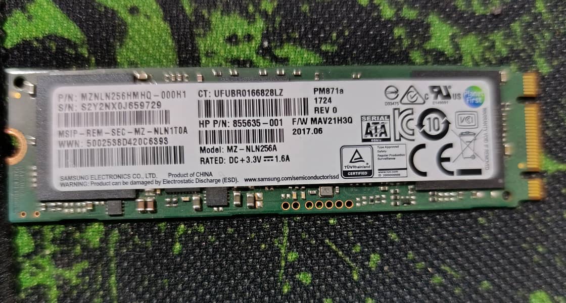 Samsung M2 Ssd 256gb 0