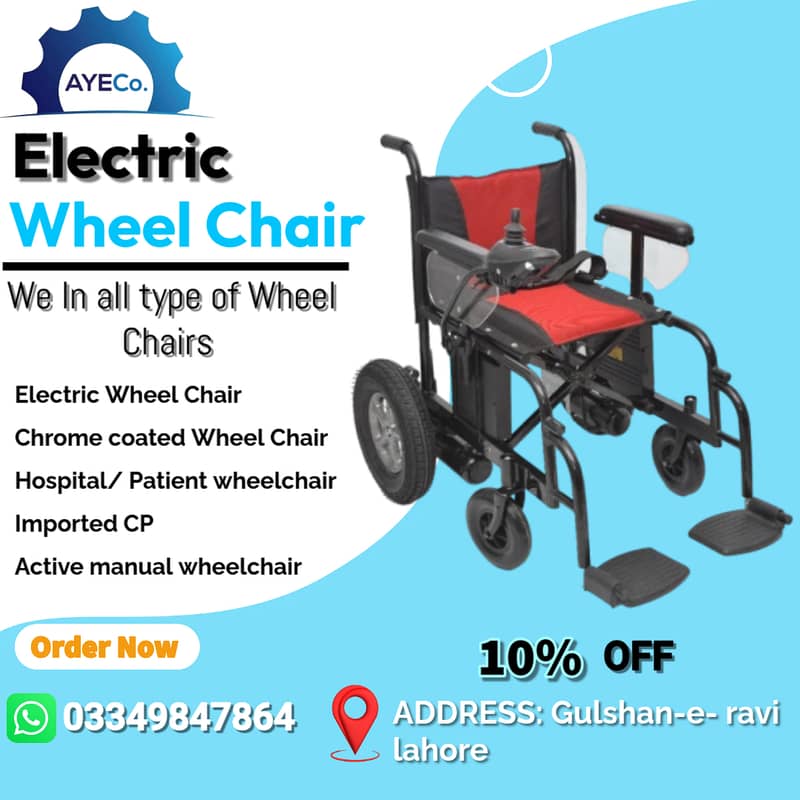 Electric Wheelchair Foldable| Motorized Reliable Wheel Chair Power 0