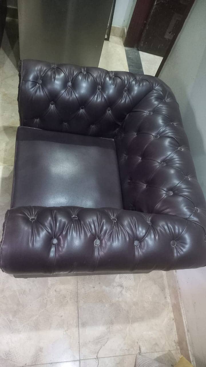 Just 2 months used almost Brand New Leathroid Sofa 0