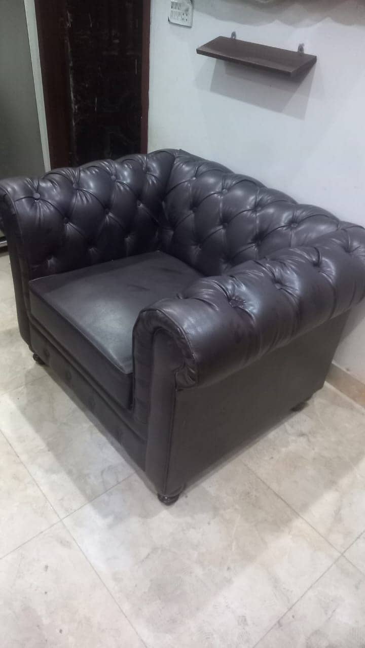 Just 2 months used almost Brand New Leathroid Sofa 2