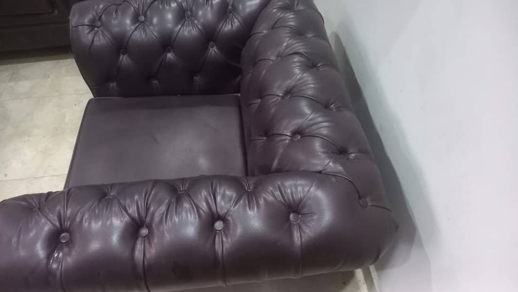 Just 2 months used almost Brand New Leathroid Sofa 3