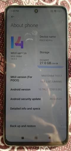 Poco X3 Ram 16GB Room 256GB Condition 10/10
