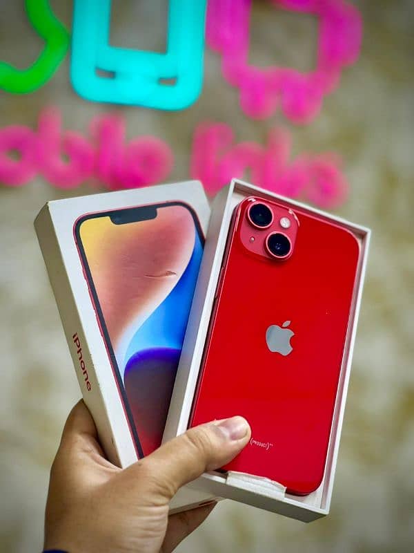 * iphone 14* Red PRODUCT  *256GB* Non PTA jv  Model: *LLA* *BH>89% 0