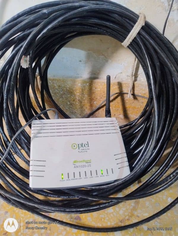 Ptcl router+40 gaz internet cable 0