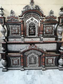 Chinioti Haveli Style King Bed