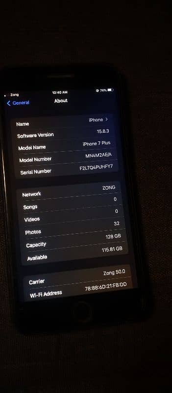 iphone 7plus 128gb pta approved with box 4