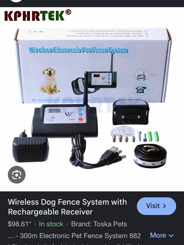 brand new wireless electronic dog pet fence system with receiver 0