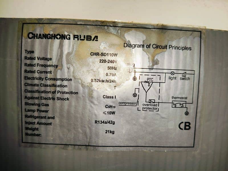 changruba fridge room size all okay good condition/0312/4645208/ 5