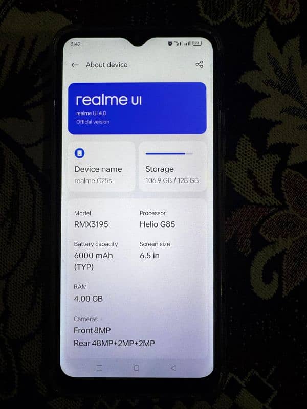 Realme c25 good chnadshn 6