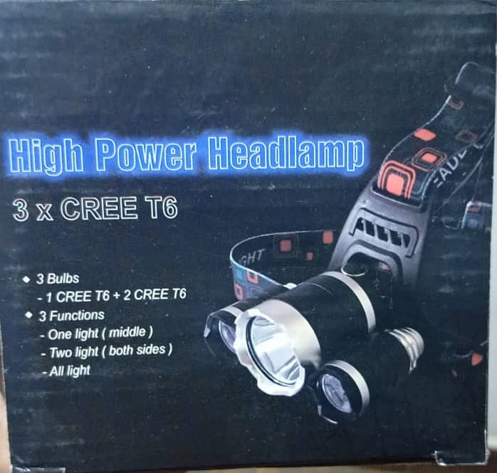 High Power LED Headlamp, Rechargeable 0