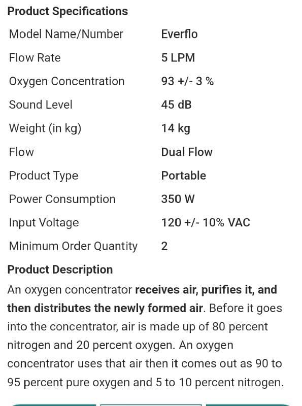 Philips Everflo Oxygen Concentrator, 5 LPM 3