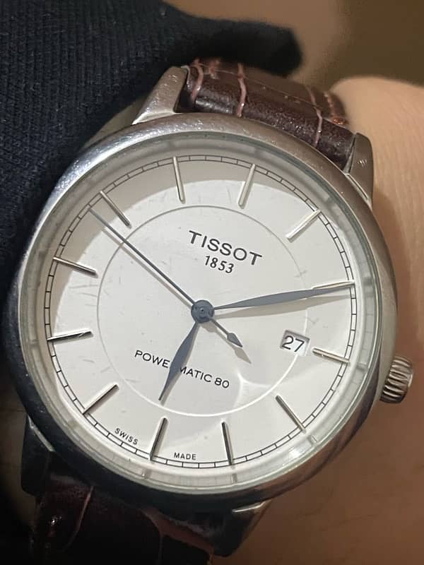 Tissot powermatic 80 with Leather Strap, Master Lock 0