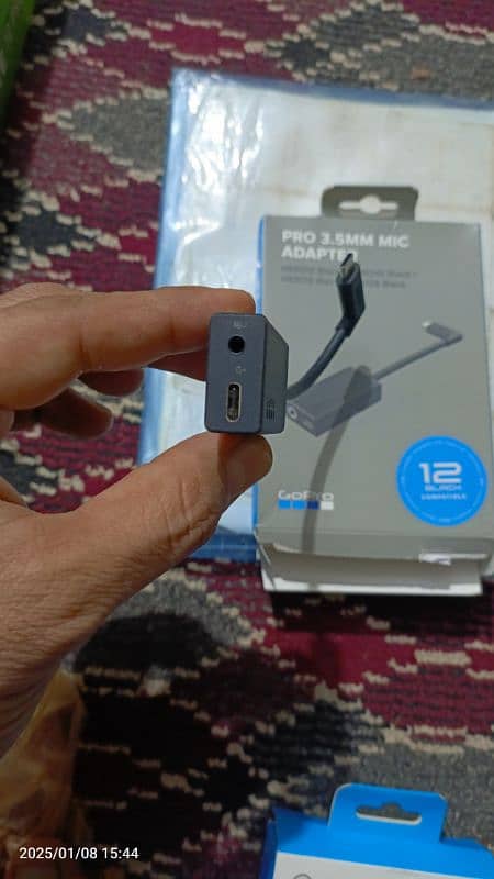 GoPro Mic Adapter Hero 12. . . . 11. . . 10. . . 9. . . 8. . ye sab me chalega 3