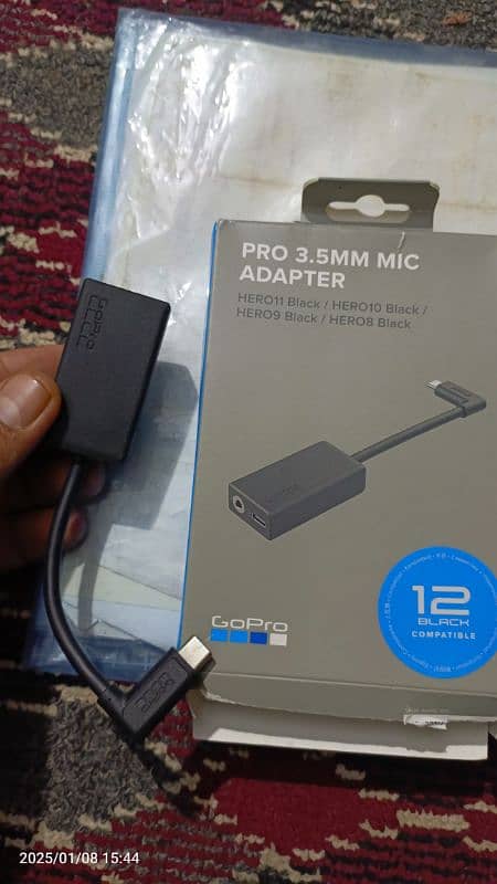 GoPro Mic Adapter Hero 12. . . . 11. . . 10. . . 9. . . 8. . ye sab me chalega 5