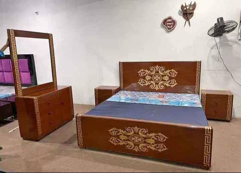 bed/King size bed/Dressing table/Bed set/Wooden bed/Furniture 3