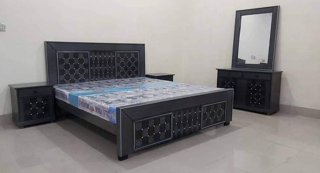 bed/King size bed/Dressing table/Bed set/Wooden bed/Furniture 6