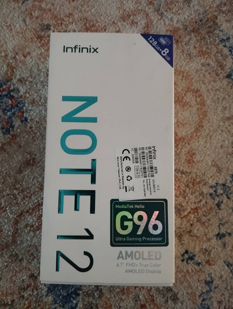 Infinix note 12 G96 128GB+8GB 1