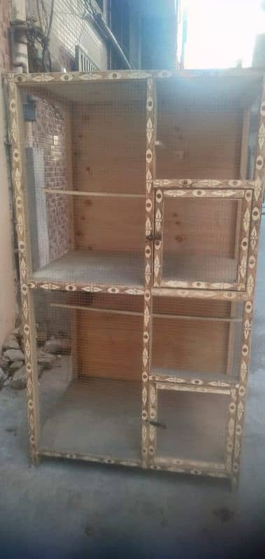 bird cage havey wooden frame 0