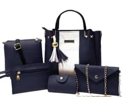 5pc. Woman leather handbag set