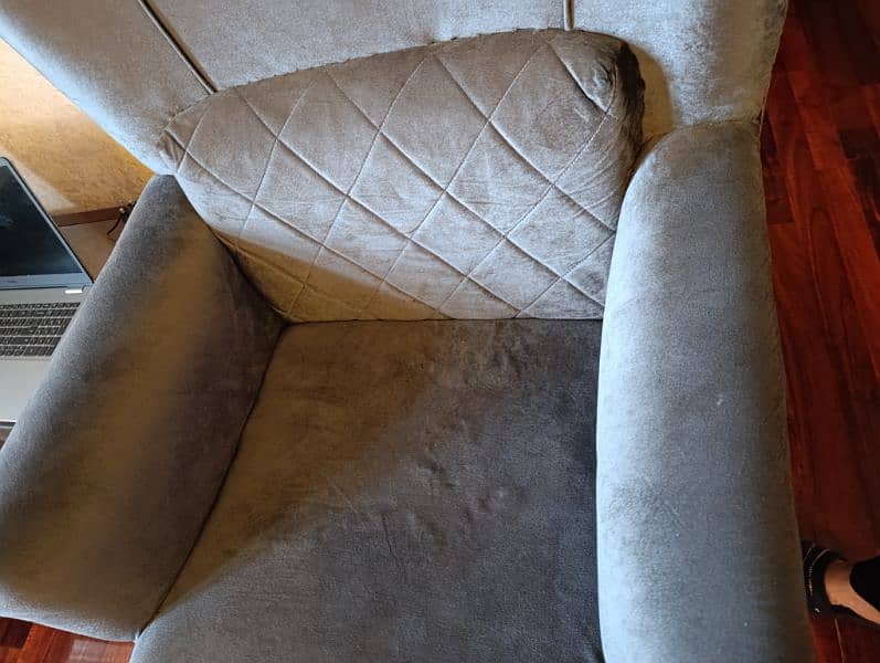 Arm Chairs , Grey Velvet 1