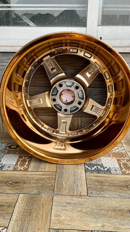 Rotiform Deep Dish Gold Chrome 114pcd Brand New Alloy Rims 4