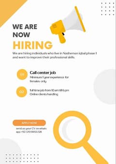 Marketing/ call Center job