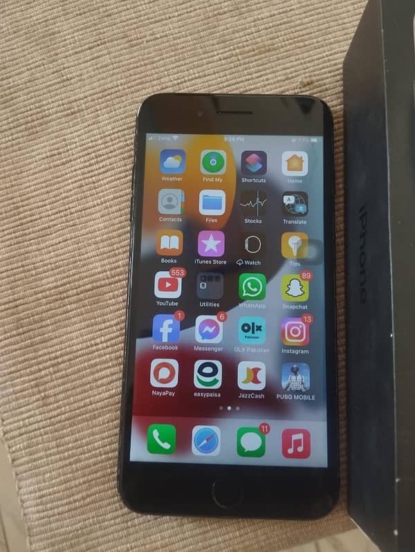 i phone 7 plus 128 gb pta approved with box and original  charger 7