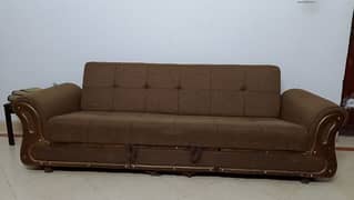 MotlyFoam Sofa cum Bed with storage box