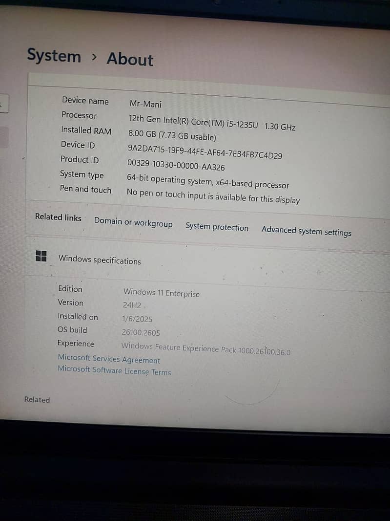 Lenovo Y14 Core i5/12th Gen- (8/256) Deca Core 3