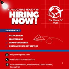 Hiring Accountant/Receptionist/Graphic Designer/Jobs