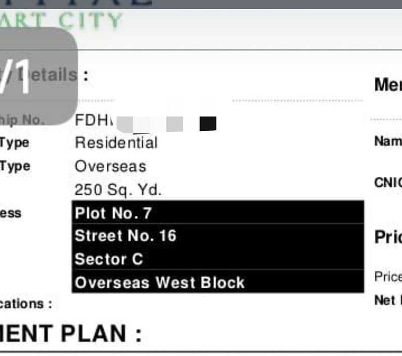 10 Marla plot available for sale in capital Smart City overseas west sector C 0