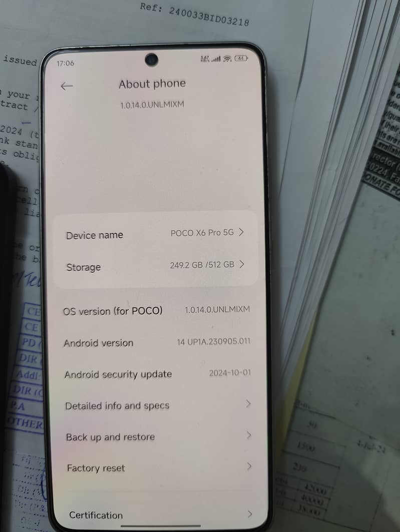 POCO X6 PRO. AMOLED. 12GB. 512GB. UFS4.0. 67WATT FULL BOX 90-120FPS PUBG 3