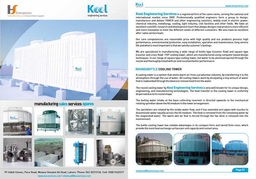 Sale, Spares, Services and Manufacturing  of Cooling Tower & Chiller 16