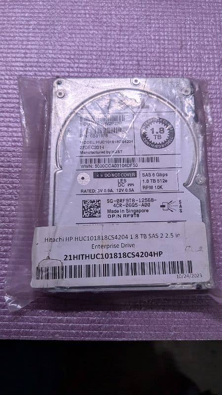 Dell 1.8 TB HDd sas 6gbps 10k 0