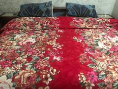 Sale of queen size bed with side tables and mattress