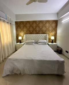 One bed luxury furnished apartment available for rent in gulberg greens islamabad.