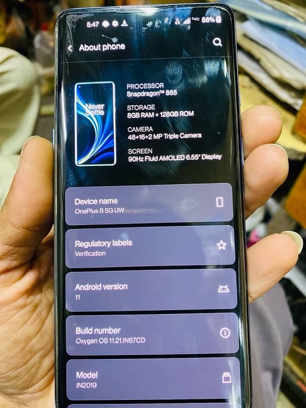 oneplus 8 5GUW 8/128 6