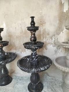 black and gold marbel fountain