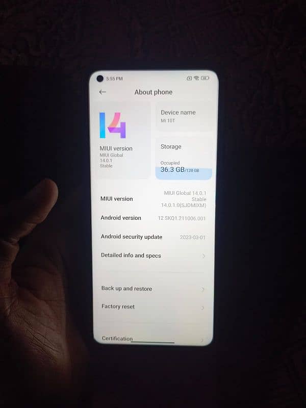 Xiaomi mi10t 5G . 8.128 pta approved read Ade pher rabta karo exchange 0