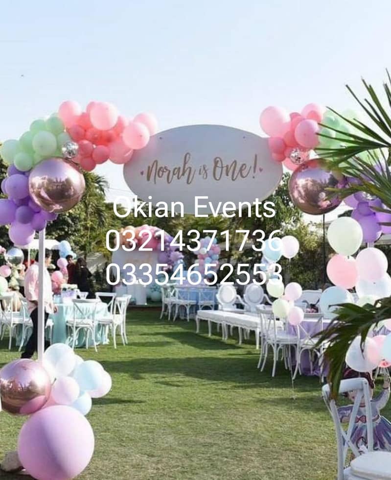 birtday parties,Flowers decore,Aqiqah,Bridal Shower,Ballon decore 11