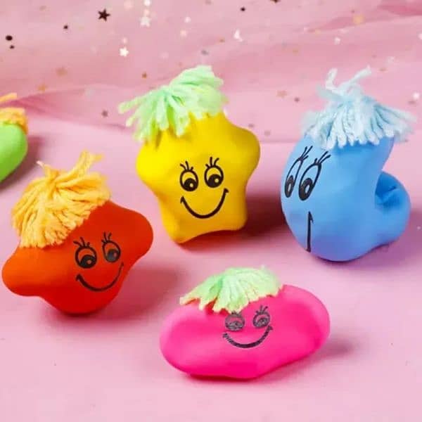 "Kids' Multicolor Smiley Squishy Balloons – Stress Relief Fun Pack" 0