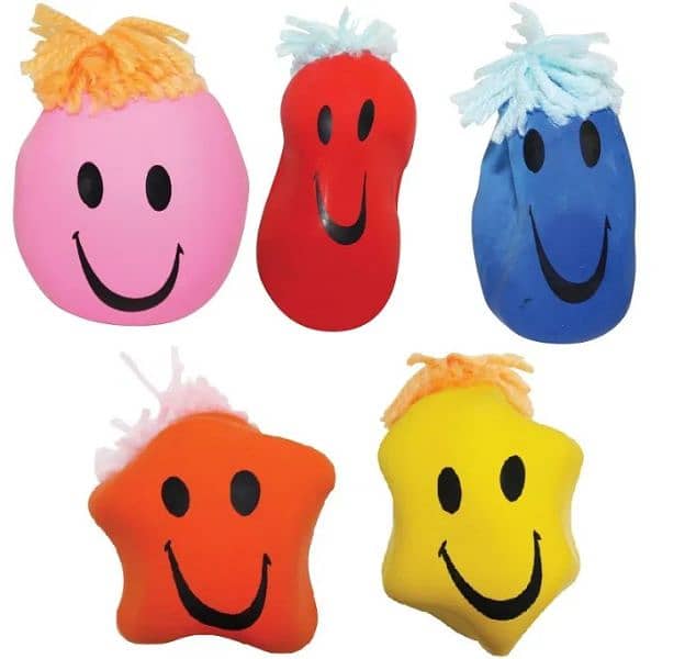 "Kids' Multicolor Smiley Squishy Balloons – Stress Relief Fun Pack" 2