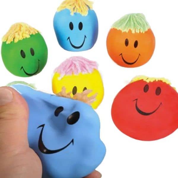 "Kids' Multicolor Smiley Squishy Balloons – Stress Relief Fun Pack" 4