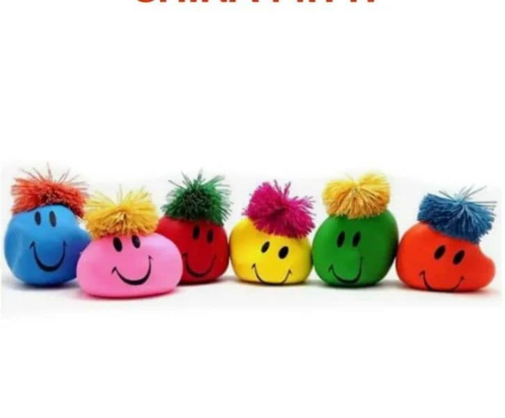 "Kids' Multicolor Smiley Squishy Balloons – Stress Relief Fun Pack" 5