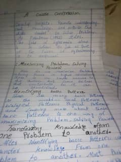 Hand writing assignment work