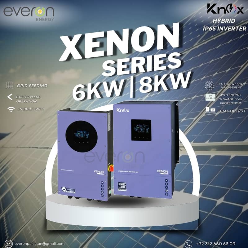 knox Hybrid Ongrid Inverter 4kw, 6kw, 8kw, 10kw, ip21, ip65 0