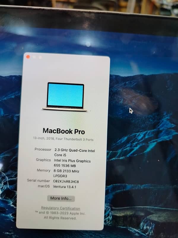 Macbook pro 2018 i5 3