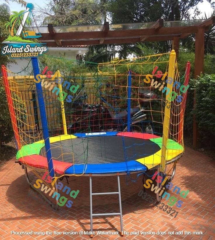 Trampoline | Jumping Pad | Round Trampoline | Kids Toy|With safety net 0