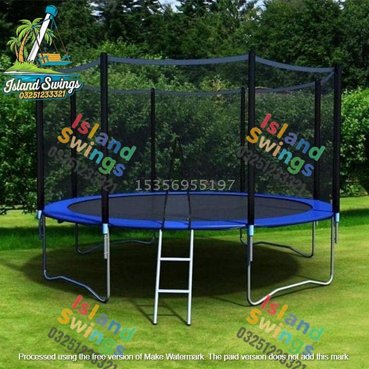 Trampoline | Jumping Pad | Round Trampoline | Kids Toy|With safety net 1